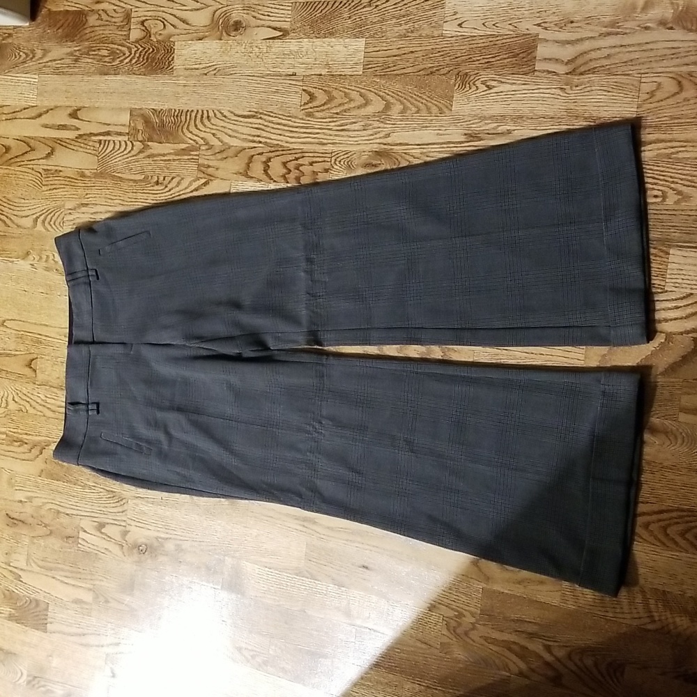 (8) Ricki's Wide Leg Flare Striped Plaid Business Office Workwear Formal Fancy